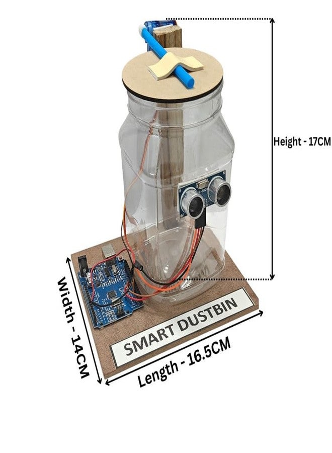 ESPtronics صندوق نفايات ذكي من إي إس بترونيكس مزود بمستشعر فوق صوتي، نموذج إلكتروني مبرمج مسبقًا، مشروع علمي للطلاب في المدارس - Image 2
